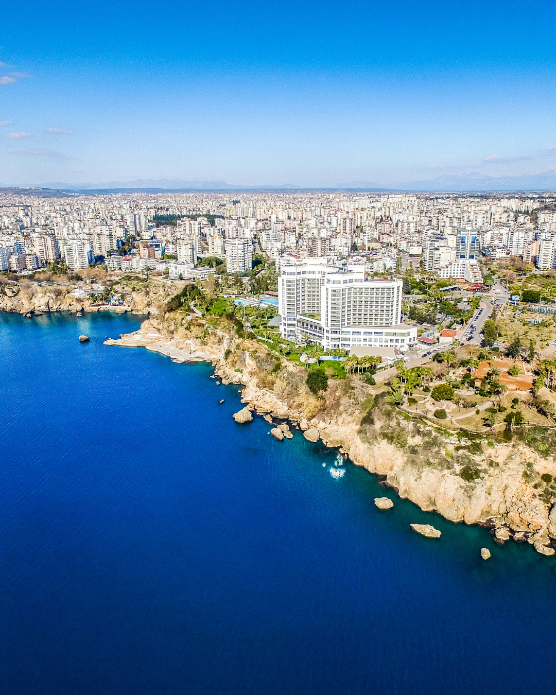 Antalya coastline aerial view